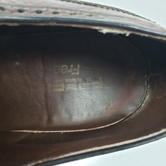 Freeman Free-Flex Mens Size 8.5 D Brown Leather Wingtip Oxford Formal Dress Shoe main image 12